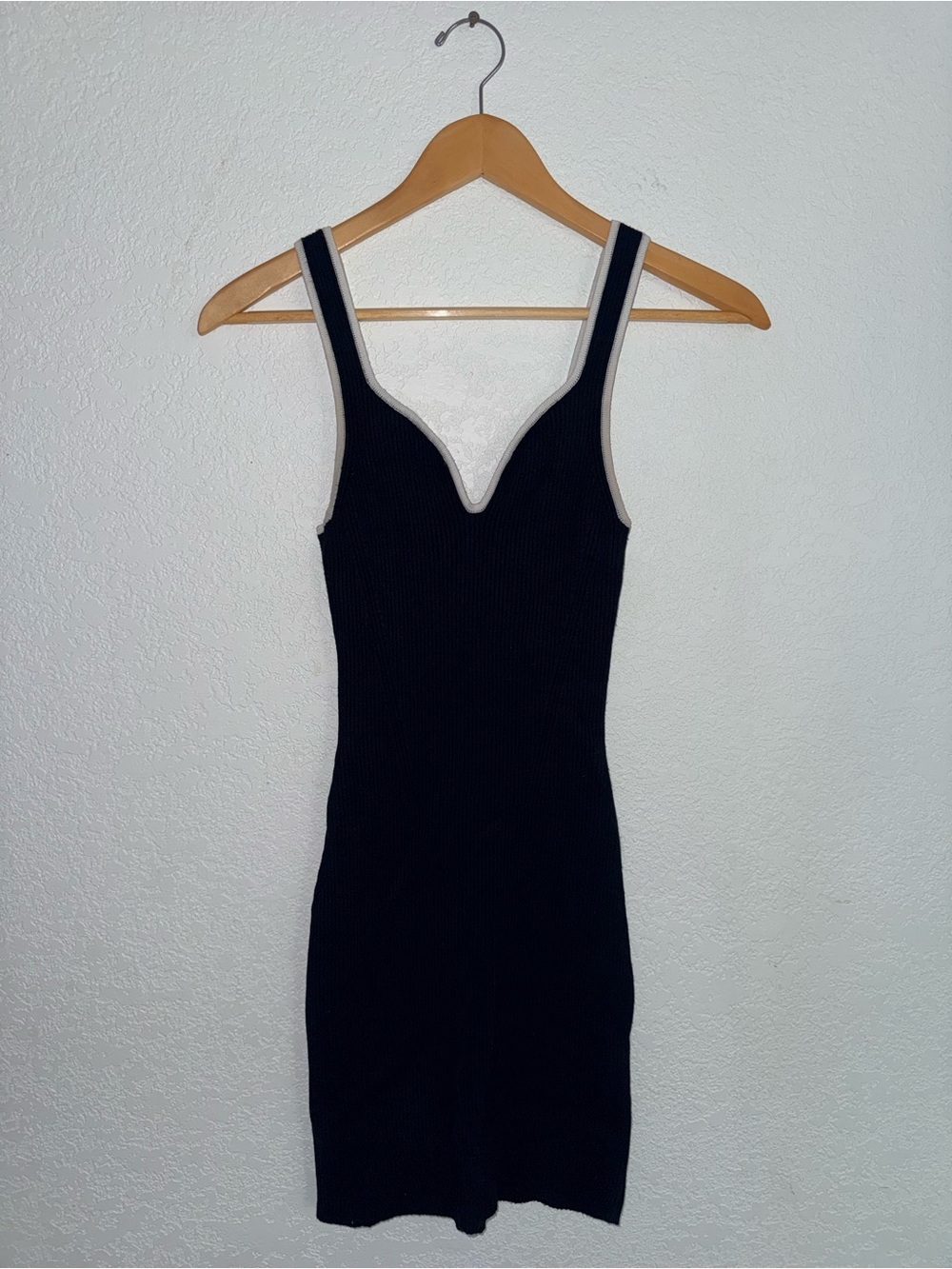 Abercrombie & Fitch Black Mini Dress with White Trim